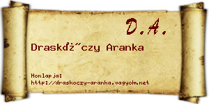 Draskóczy Aranka névjegykártya